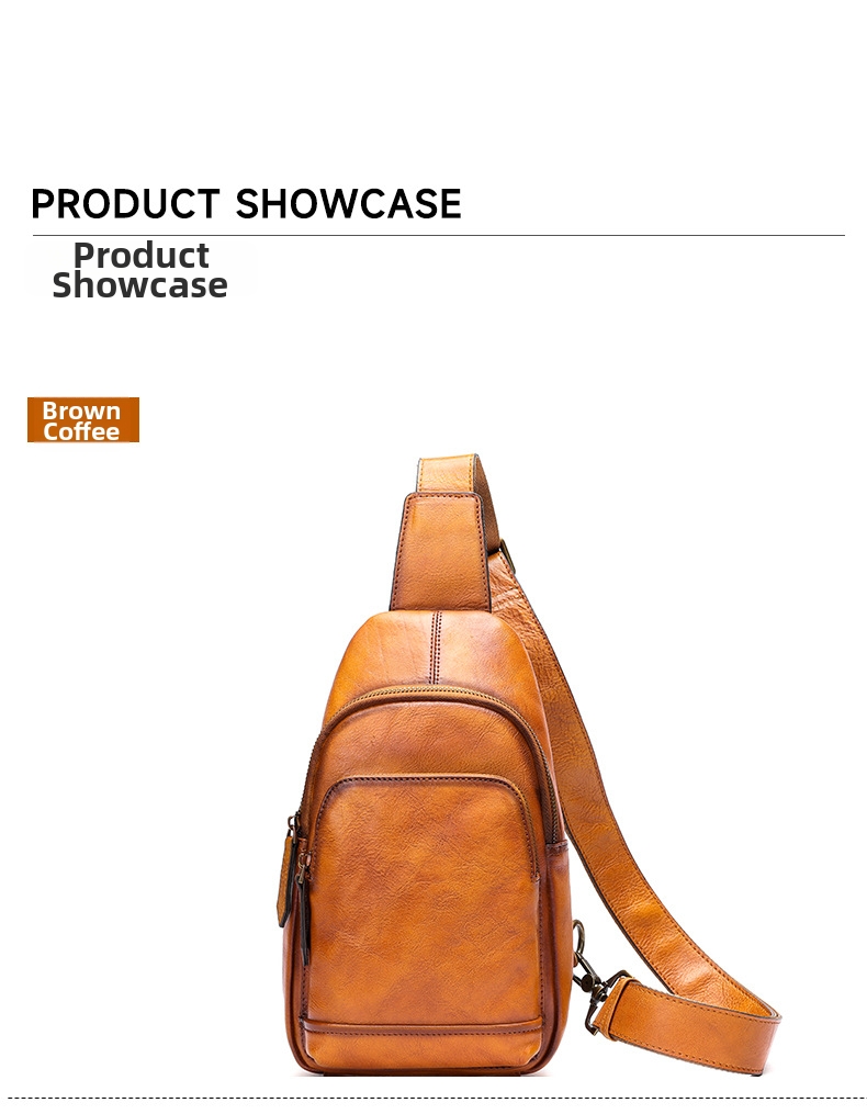 Men's Crossbody Bag Leather Chest Bag Versatile Shoulder Bag_voghion.com