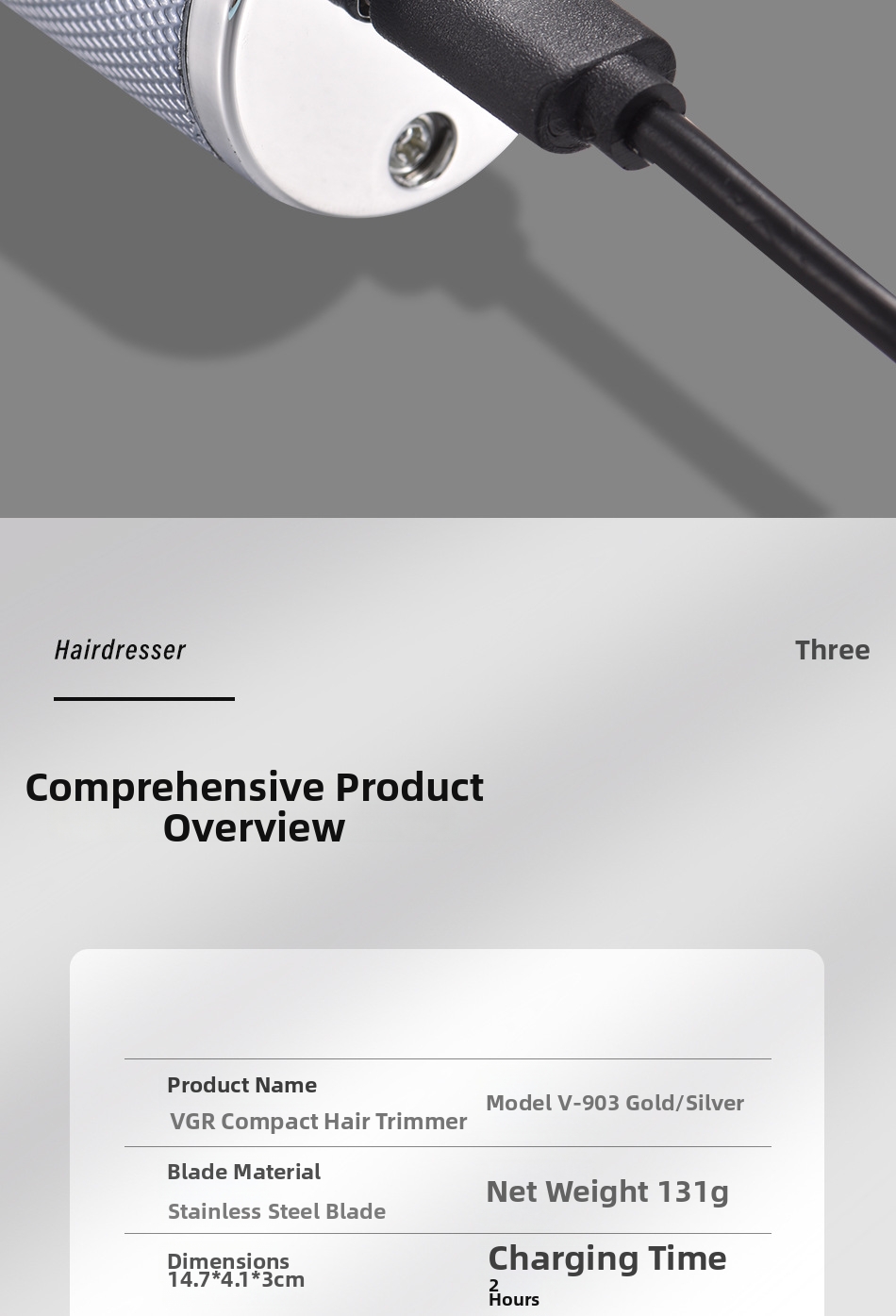 Elektrischer Haartrimmer Für Den Professionellen Gebrauch_voghion.com