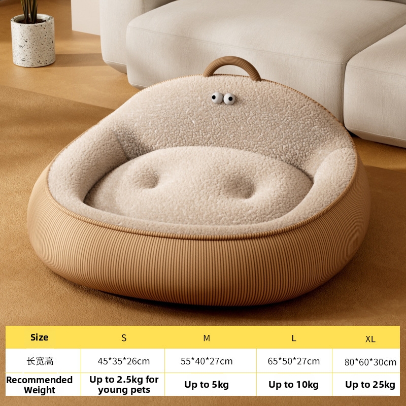 All Seasons Dog Bed with Heightened Neck Support Sleeping Mat for Small to Medium Dogs And Cats Bichon Frise Teddy Pomeranian_voghion.com