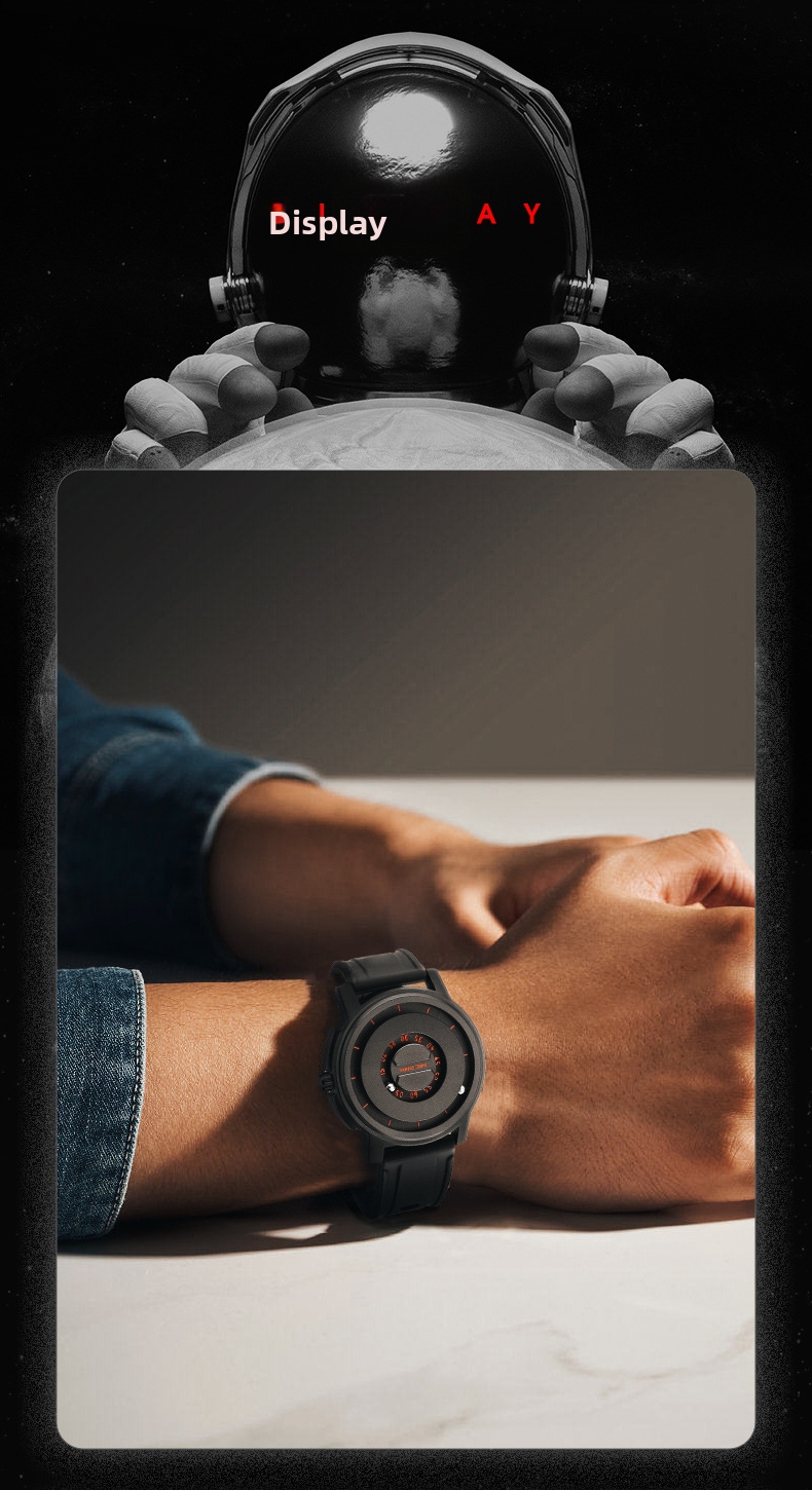 Orologio a levitazione magnetica da uomo, trendy, celeste, cool, high-tech, creativo e dal design unico, nuovo Wormhole_voghion.com