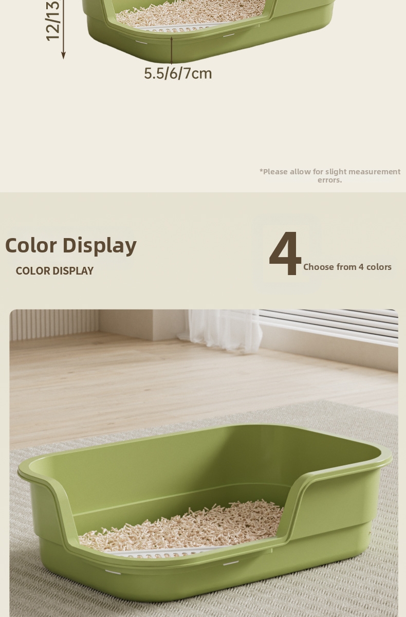 Extra Große Katzentoilette Mit Spritzschutz Und Rand Für Katzen_voghion.com