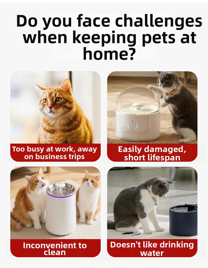 Pet Smart Water Fountain Automatic Circulating Filter For Cats_voghion.com