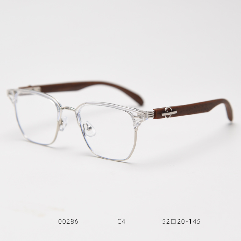 Stylish Unisex Eyewear Frames With Artistic Wood Grain Finish_voghion.com