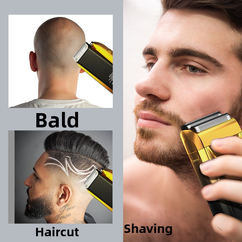 Digital Display Electric Shaver For Bald Heads Oily Hair Whitening Device Reciprocating Clipper For Sideburns Home Personal Care Appliance_voghion.com