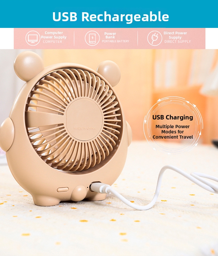 Desktop Usb Fan Rechargeable Portable Cooling Fan For Children_voghion.com
