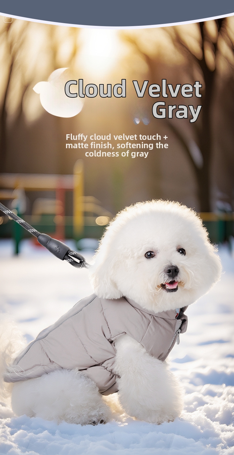 Reflective Dog Winter Puffer Vest For Small And Medium Dogs_voghion.com