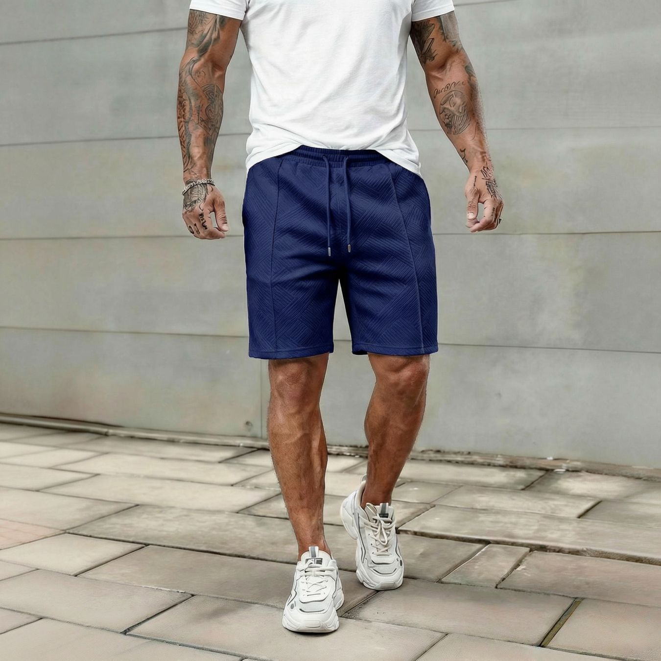 Men's Summer Breathable Quick-dry Beach Shorts With Jacquard_voghion.com