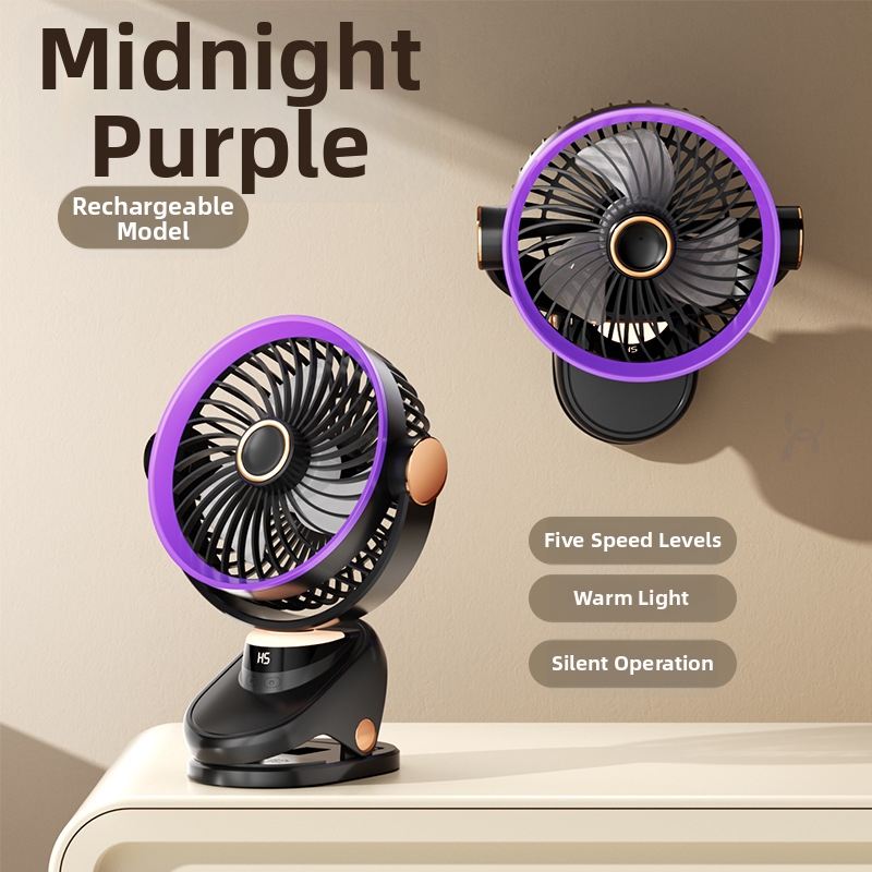 USB Mini Portable Rechargeable Clip Fan Small Electric Fan For Desktop Student Dormitory_voghion.com