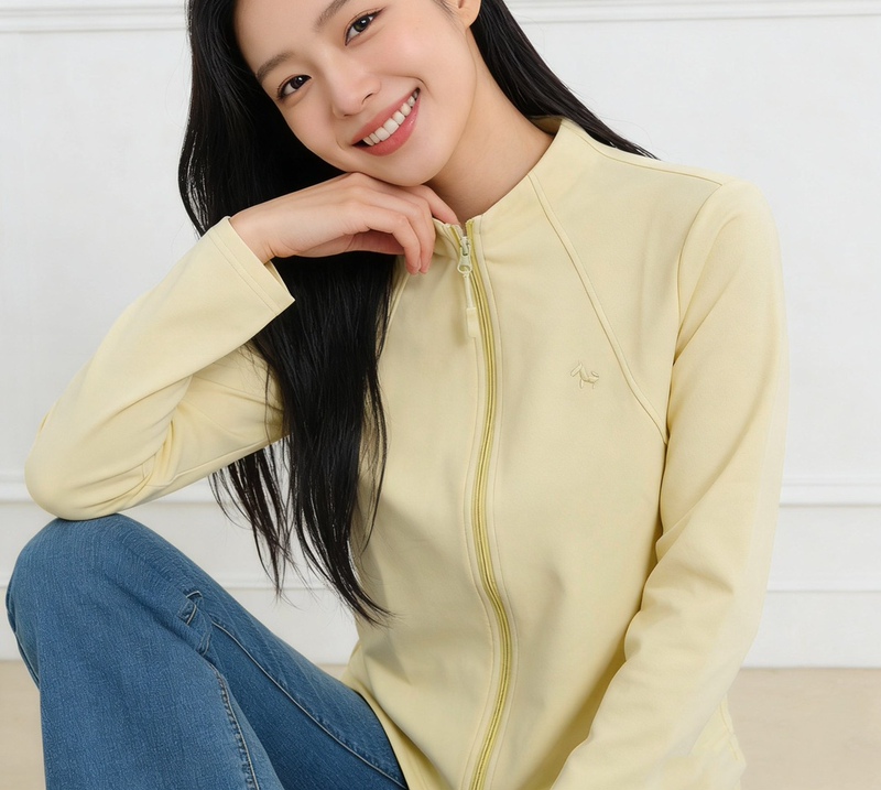 26 Spring/Summer New Double Zipper Stand Collar Slim Waist Jacket Women's Top Versatile Slim Fit Short Sweatshirt Cardigan 26 Spring/Summer New Double Zipper Stand Collar Slim Waist Jacket Women's Top Versatile Slim Fit Short Sweatshirt Cardigan
