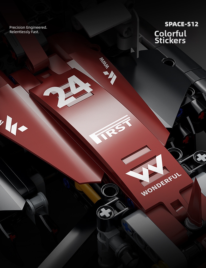 Formule 1 raceauto bouwstenen rood speelgoed cadeau voor iedereen_voghion.com