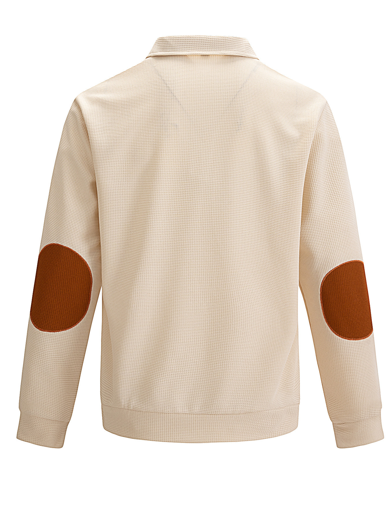 Herren Waffelstrick Pullover Mit Stehkragen Langärmliges Polo_voghion.com