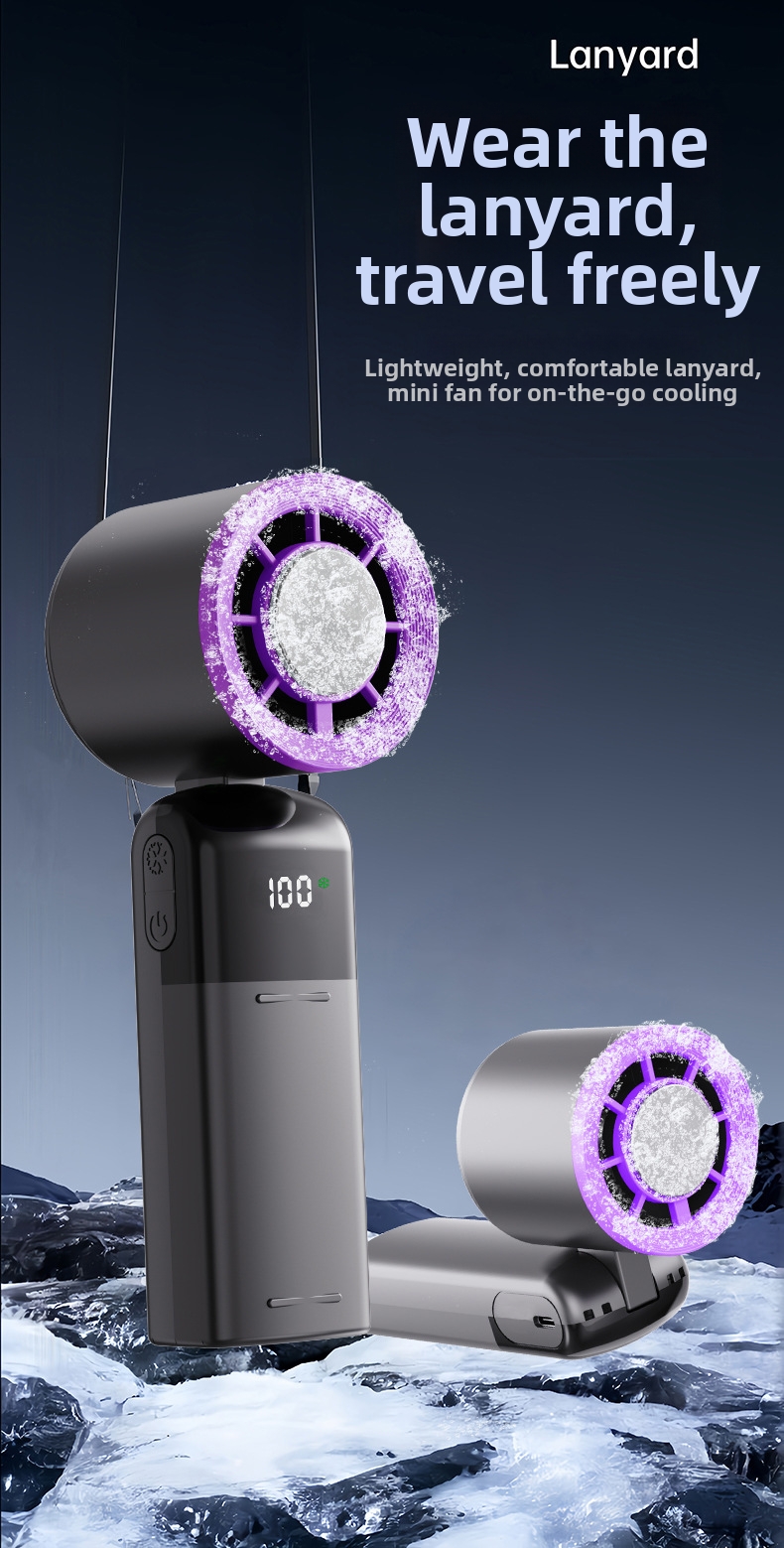 Handheld Cooling Fan Portable Turbo Mini Fan With 199 Speeds_voghion.com