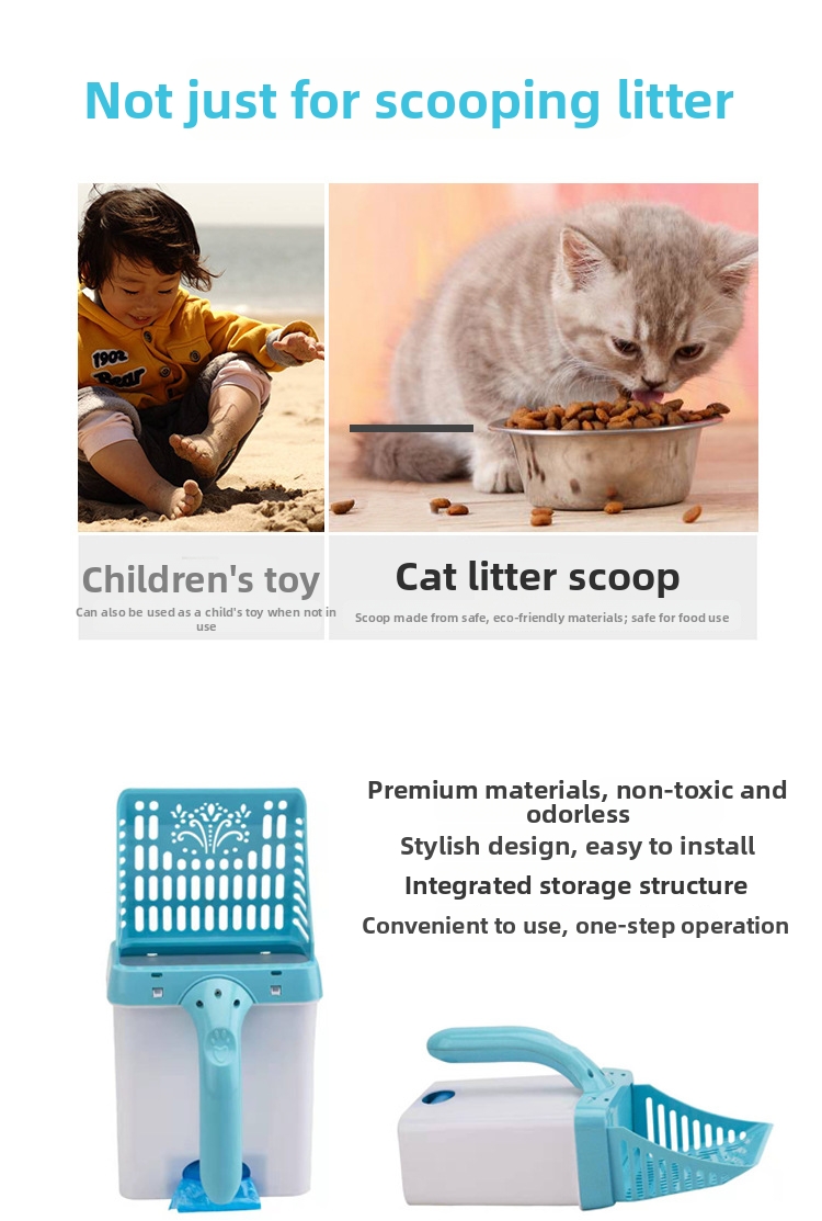 Afneembare kattenbakschep met opvangbak set_voghion.com