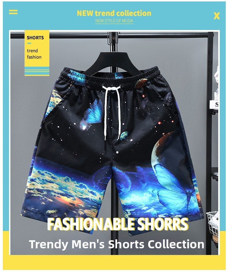 Herren Sommer Freizeithose Badeshorts Gerade Geschnitten_voghion.com