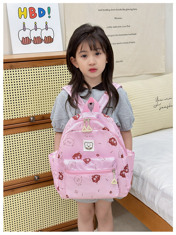 Cute Cartoon Kids Backpack Lightweight Nylon For School And Outings_voghion.com