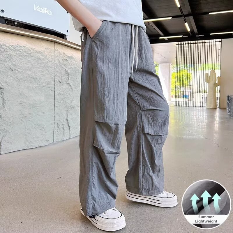Pantalon d'été à jambes larges pour garçons, nouveau modèle, séchage rapide, anti-moustiques, tailles moyennes et grandes._voghion.com