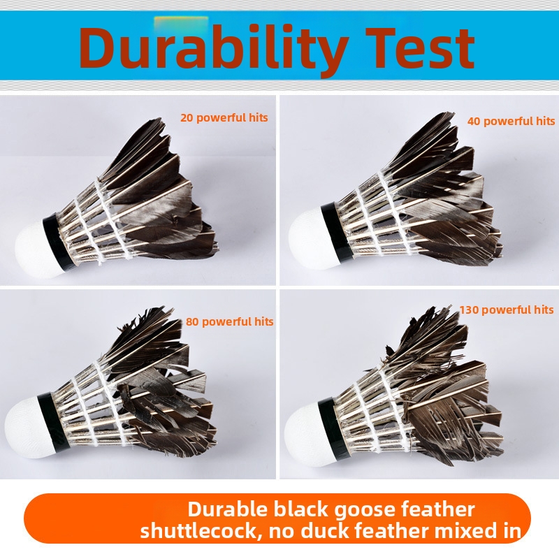 Badminton Shuttlecocks Goose Feathers Durable Indoor Outdoor Pack_voghion.com