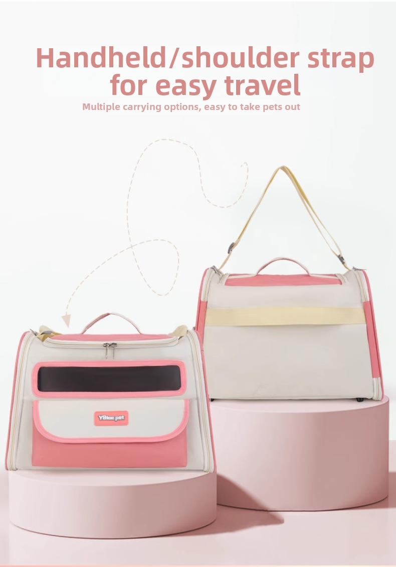 Stylish Pet Carrier Bag Large Capacity Shoulder Accessory For Cats_voghion.com