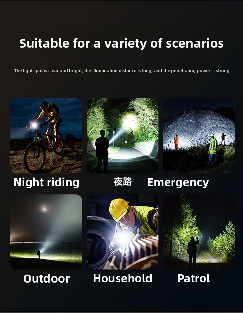 High power outdoor searchlight patrol use