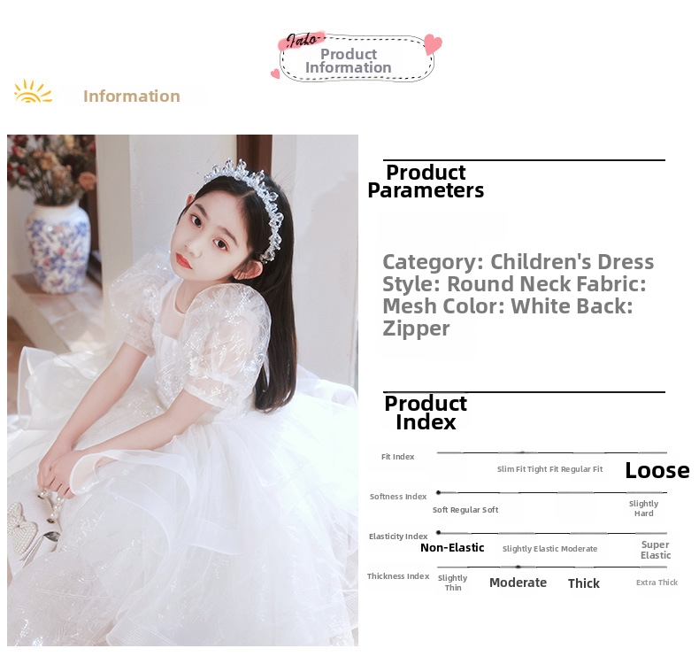 Robe de princesse pour fille élégante – robe de cérémonie chic_voghion.com