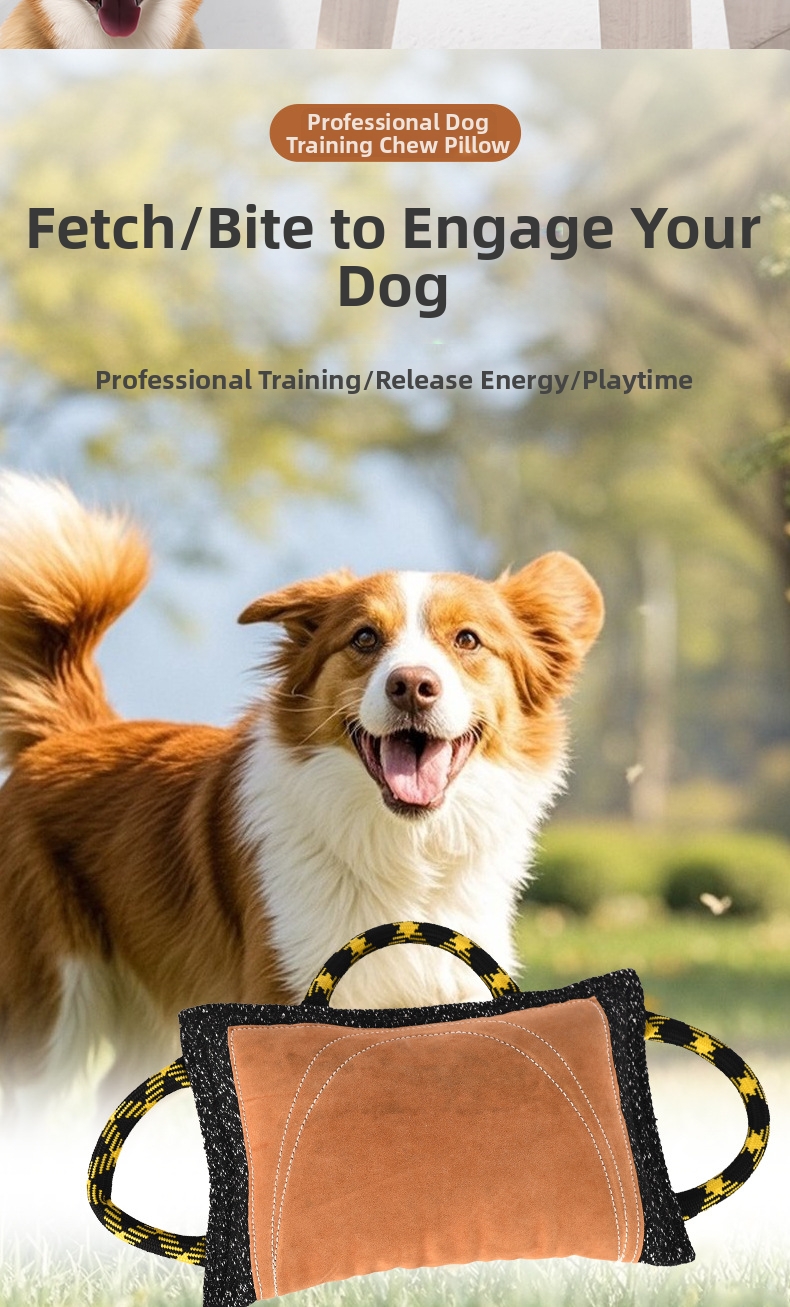 Dog Training Bite Pillow Tear Resistant Suede Agility Equipment_voghion.com