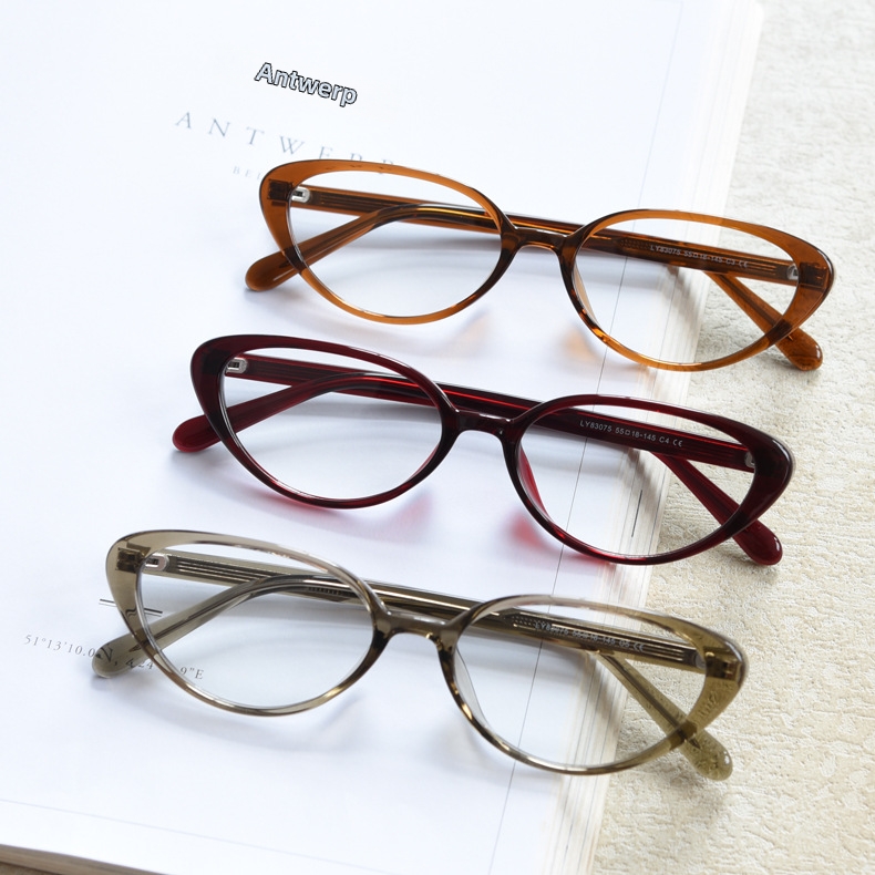 Retro Cat Eye Glasses Frames For Women Acetate Artistic Style_voghion.com