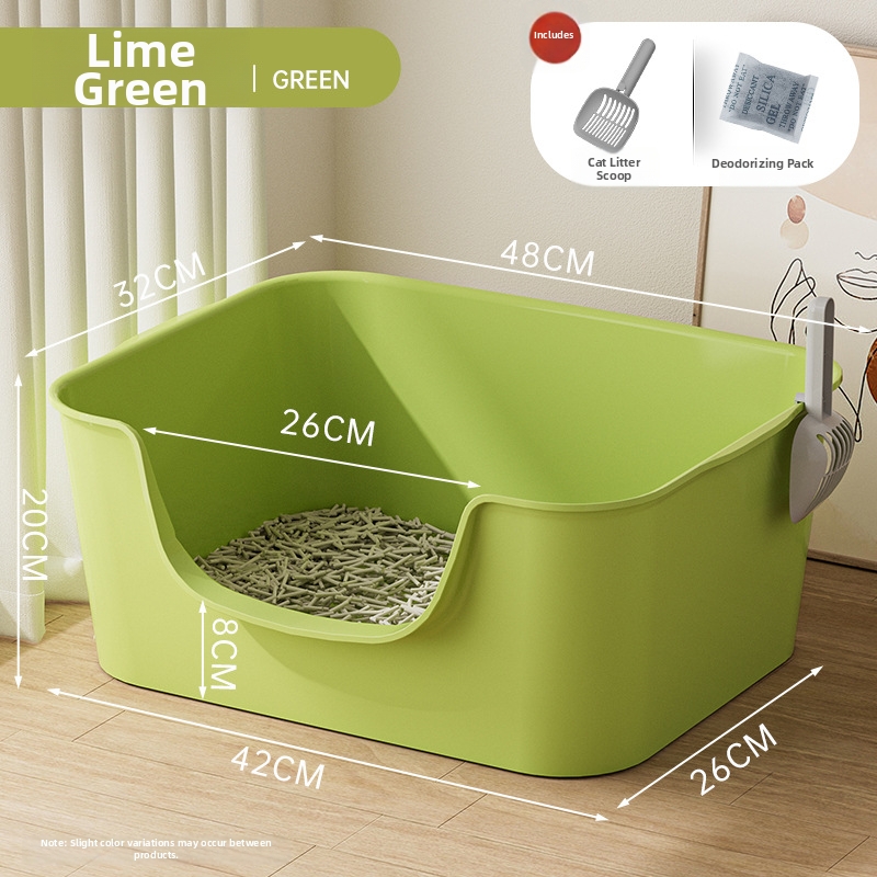 Extra Large Anti Pulling Semi Enclosed Cat Litter Box Pet Toilet Supplies For Cats_voghion.com