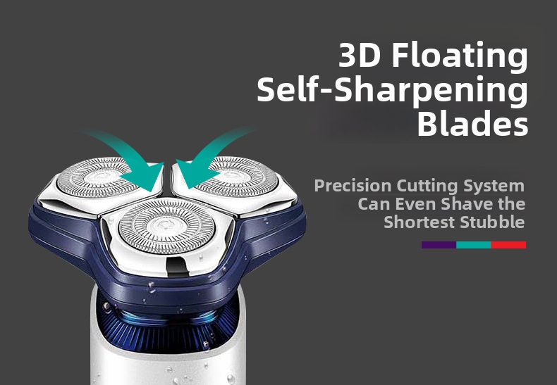 VGR328 Men's Electric Shaver With LCD Digital Display IPX7 Waterproof Three Head Floating Personal Care Home Appliance_voghion.com