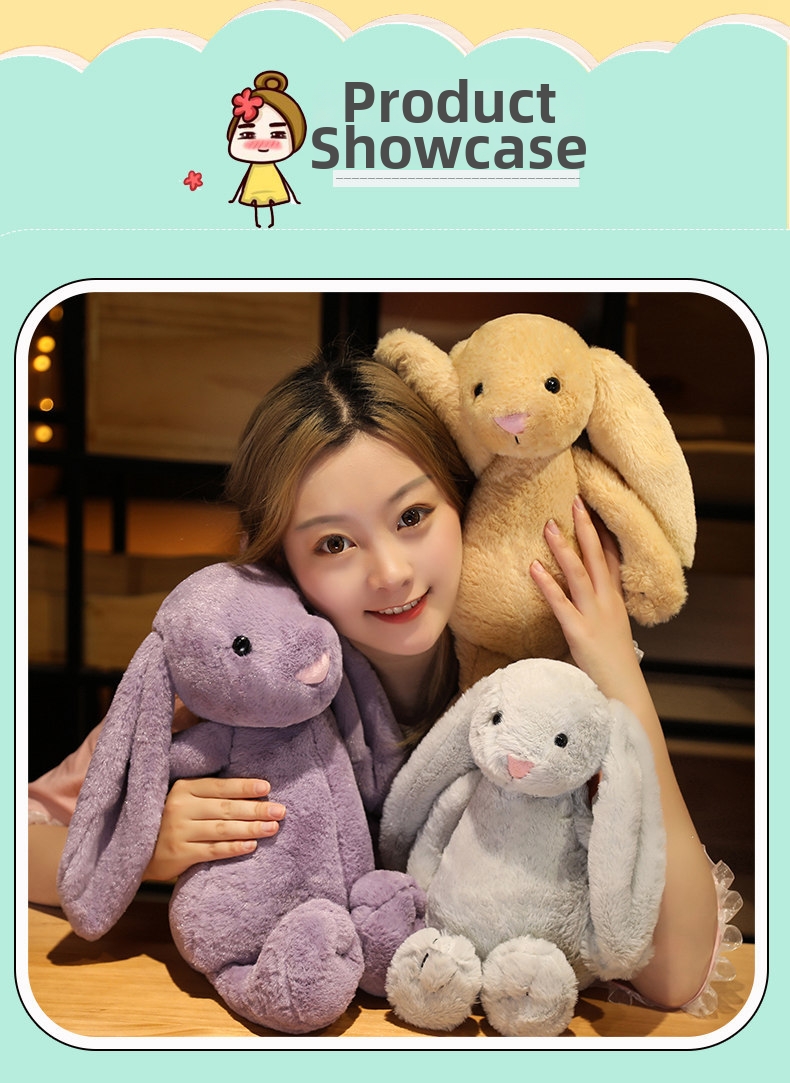Peluche lapin doudou animal en peluche doux pour enfant_voghion.com
