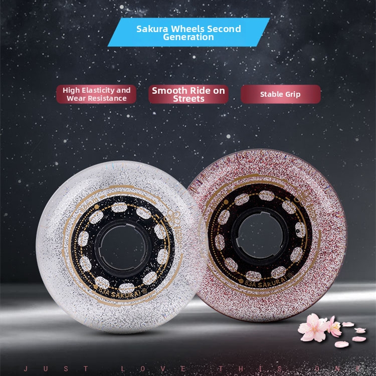 Cherry Blossom Second Generation Freestyle Skating Wheels for Inline Skates High Elasticity Wear Resistant Street Skating_voghion.com