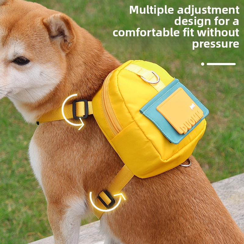Small Medium Dogs Pet Backpack Snack Bag Leash Harness Set Dog Carrier For Shiba Inu Teddy_voghion.com