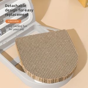 Tiragraffi verticale da parete per gatti, a forma di L semicircolare, resistente ai graffi, ispessito, resistente all'usura, senza pelucchi, accessorio per animali domestici._voghion.com