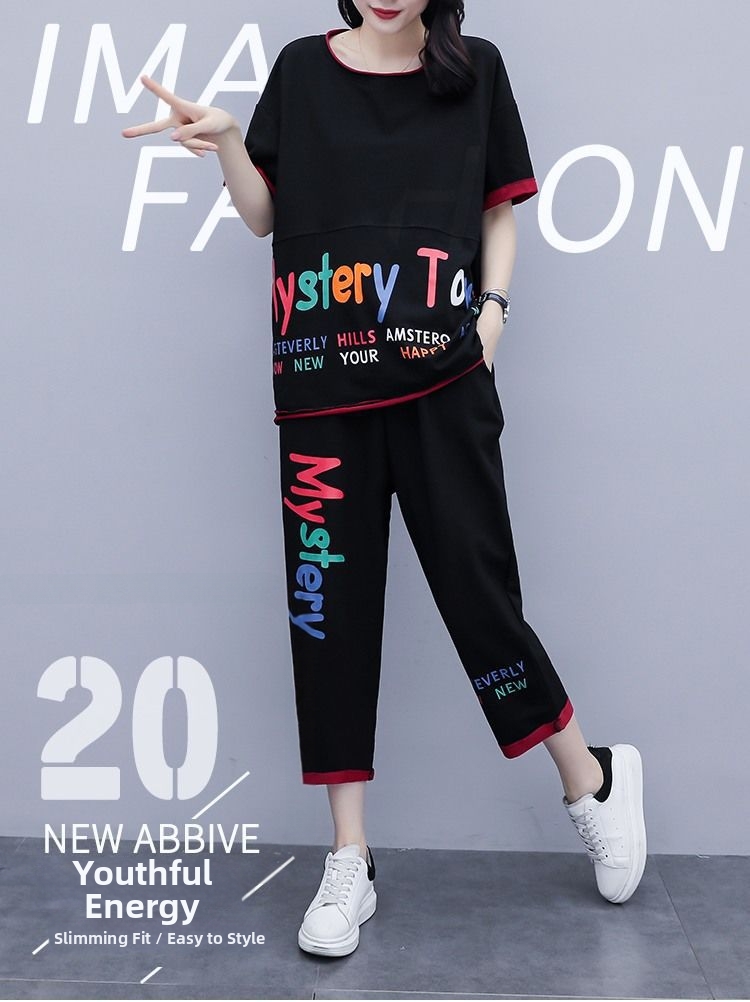 Women's Clothing Summer Two Piece Set Stylish Casual Outfit Perfect For Plus Size Women_ecoleips.com
