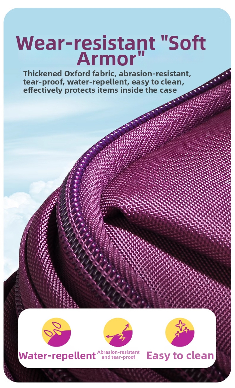 Rolling Suitcase Oxford Cloth Trolley Case With Business Lock_voghion.com