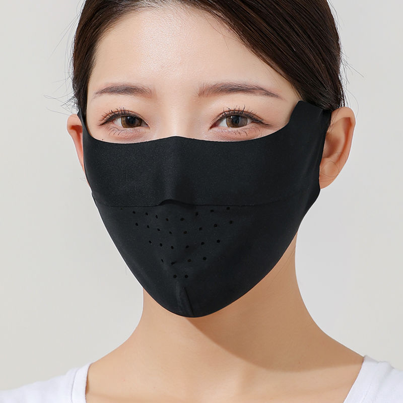 New Traceless Stereoscopic Mask with Ice Silk Breathable Eye Protection, UV Protection, Adult and Male Dustproof Mesh Red Mask