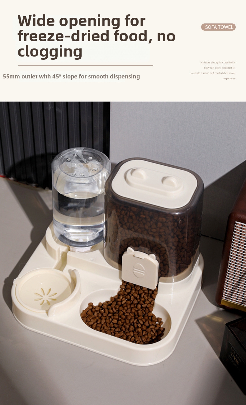 Distributore automatico di cibo e acqua per cani e gatti_voghion.com