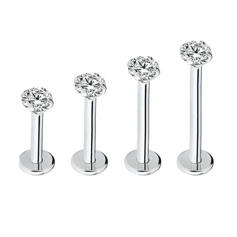 Zirconium, earrings, fashionable lip piercing, simple and elegant design, European style