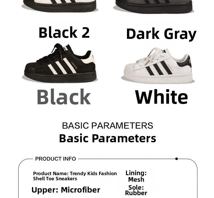 Baskets basses enfant shell toe chaussures casual pour filles_voghion.com
