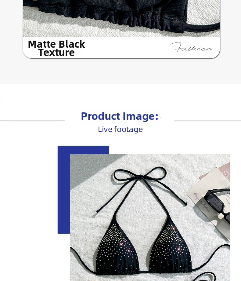 Sexy tweedelig badpak voor dames, zomerse strandbikini met strikjes_voghion.com