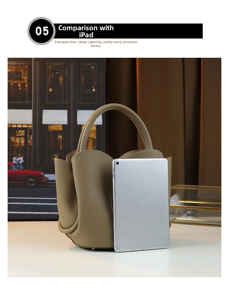 Tulpanformad tote väska damhandväska i konstläder elegant_voghion.com