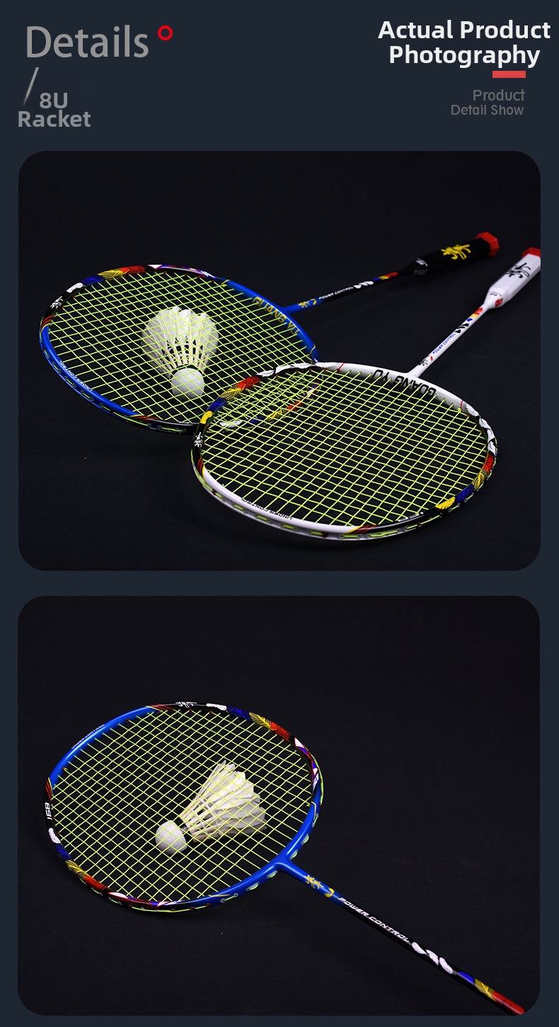 Ultralätt badmintonracket för vuxna i kolfiberkonstruktion_voghion.com