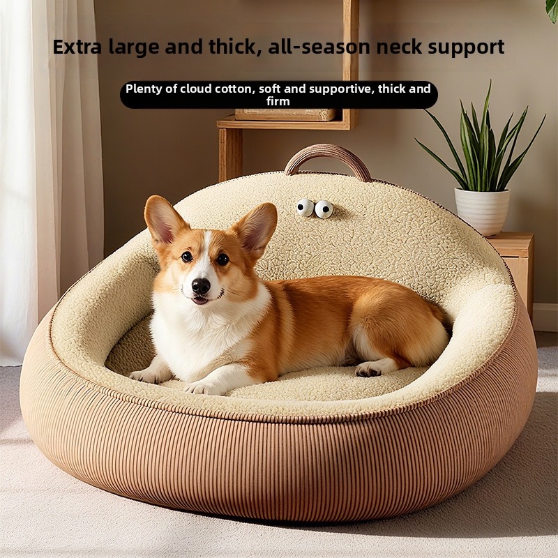 All Seasons Dog Bed with Heightened Neck Support Sleeping Mat for Small to Medium Dogs And Cats Bichon Frise Teddy Pomeranian_voghion.com