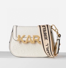 karl lagerfeld 老佛爷真皮2025新款时尚女包小方包宽肩带斜挎包