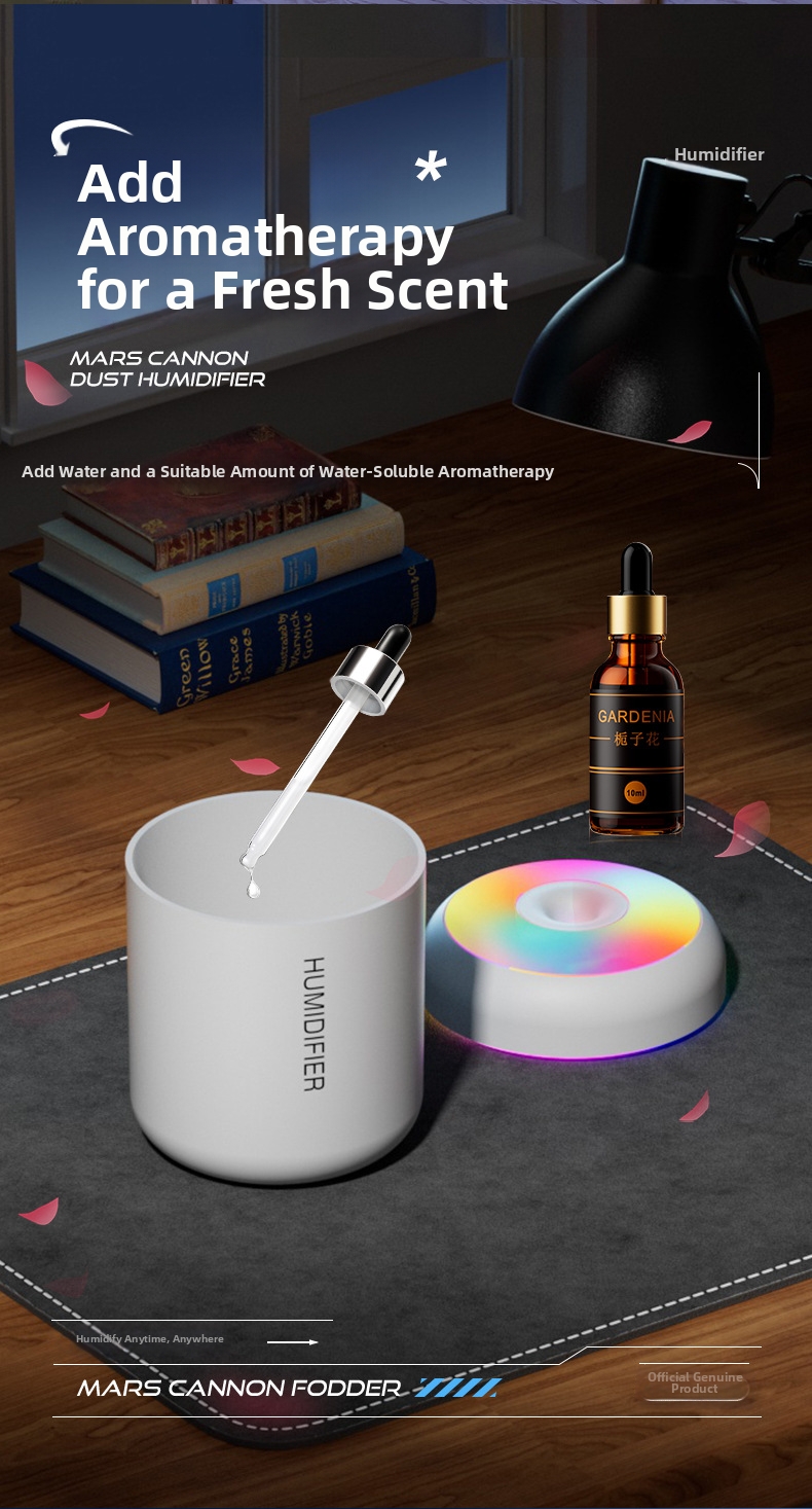 Mini luchtbevochtiger stil met grote mist en sfeerverlichting_voghion.com