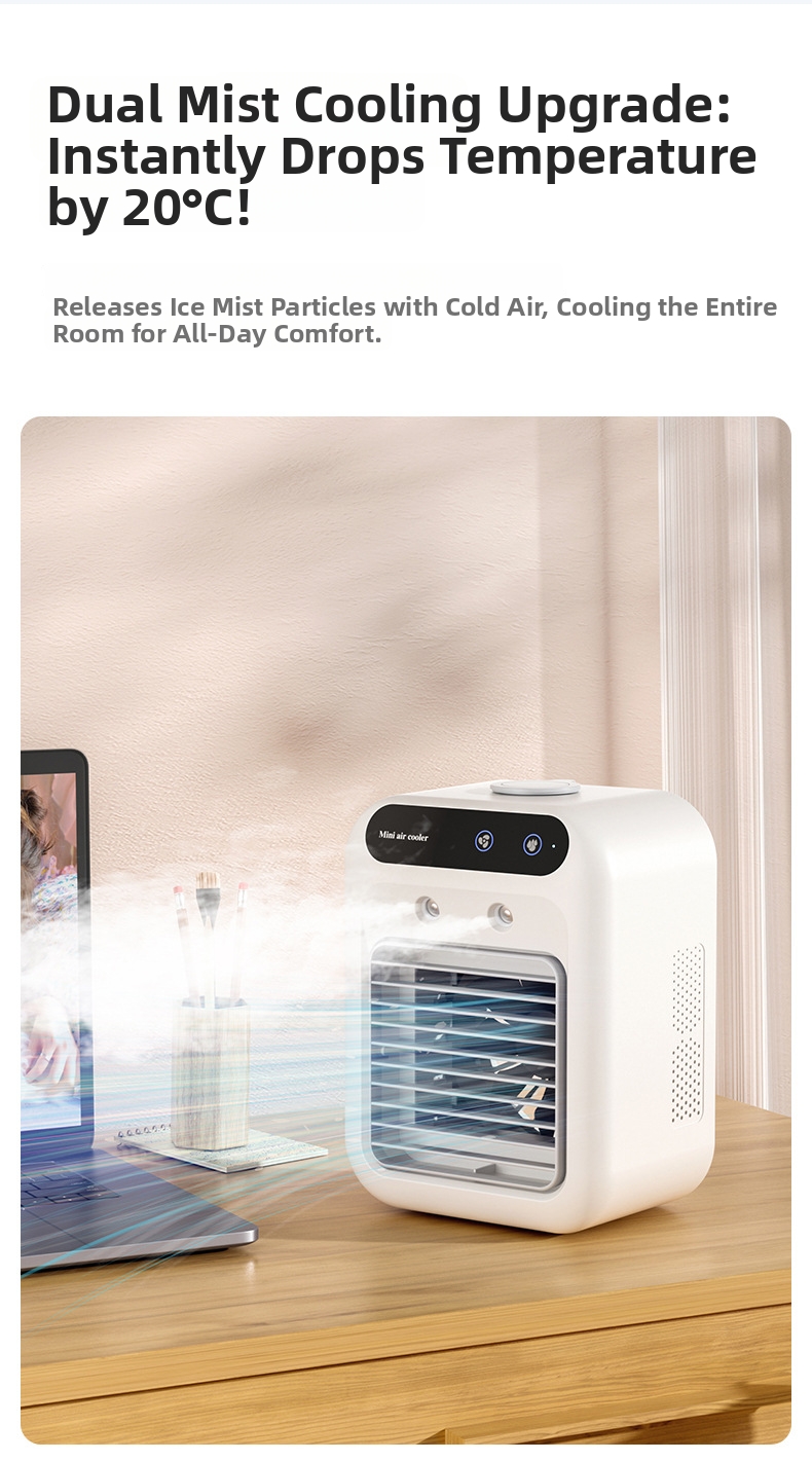 Mini Tisch-luftkühler Mit Luftbefeuchter Für Büro Und Zuhause_voghion.com