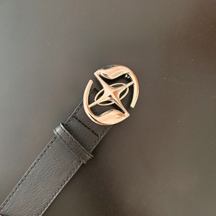 Vintage Black Belt Trendy Cool Metal Buckle Men's Distinctive Simple Women's Decorative Belt ins Style Niche Belt