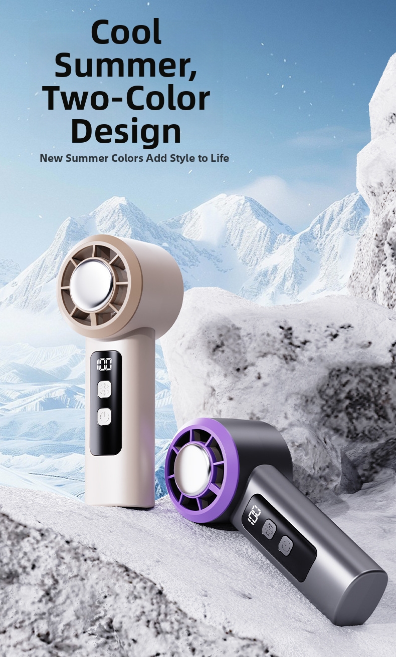 Handventilator Tragbar Usb Wiederaufladbar Mit Digitalanzeige_voghion.com