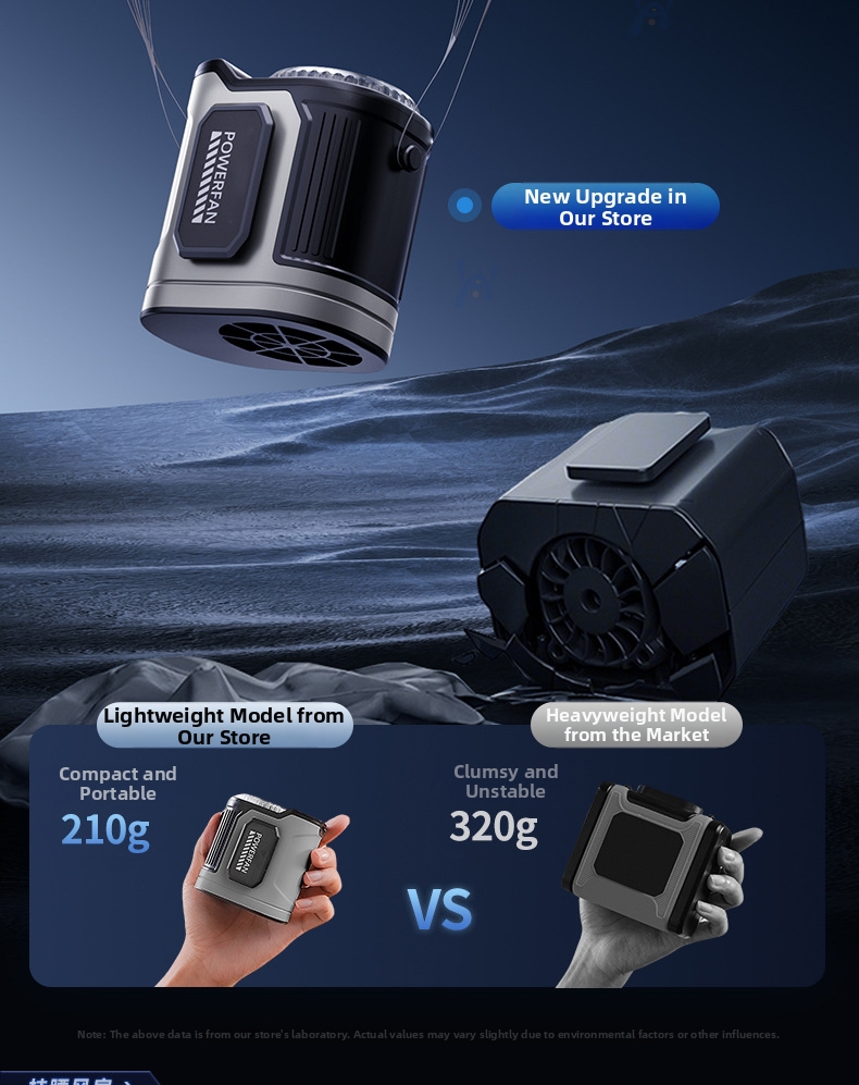 Portable Waist Mounted Fan Usb Rechargeable For Outdoor Work_voghion.com