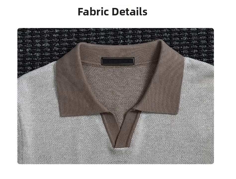 Polo elegante de algodón puro para caballero, transpirable, informal, versátil, de manga corta, para verano, de punto con cuello._voghion.com