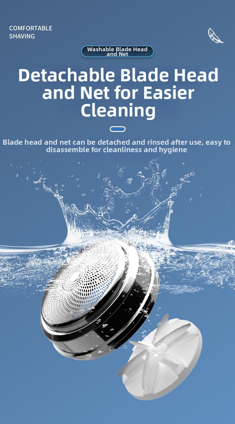 Electric Shaver Usb Rechargeable Portable Cordless Silent Trimmer_voghion.com